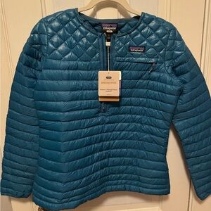 PATAGONIA - Wavy Blue Alplight Down Pullover Size S Women’s